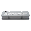 Proform 141-925 Slant-Edge Valve Covers, Chevy Bowtie - Gray Crinkle