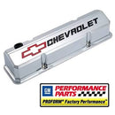 Proform 141-930 Slant-Edge Valve Covers Chevy Bowtie, Chrome