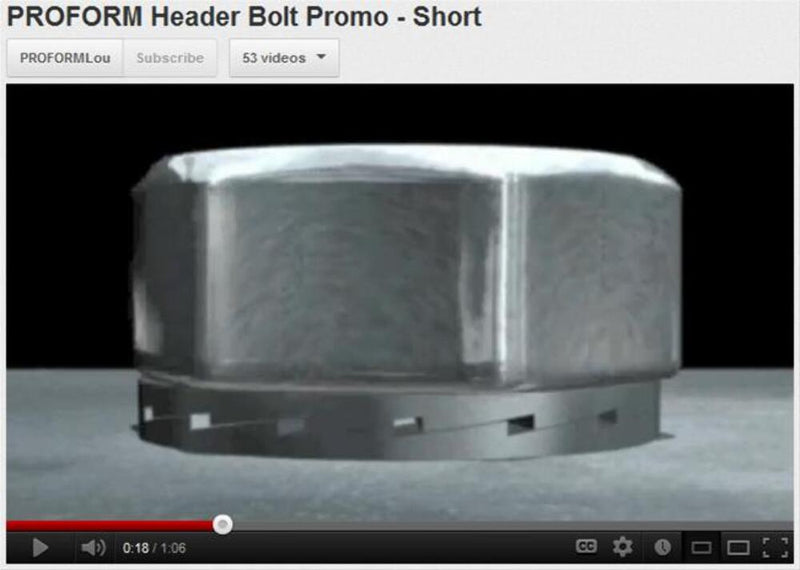 Proform 66751 Wedge-Locking Header Bolts 3/8"-16, 3/4" Long