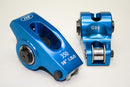 PRW 0335019 1.5 x 3/8" Self-Aligning Narrow body Aluminum Rocker Arm for Chevy 262-400 1987-00, Vortec , Blue