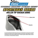PRW 68327316 Sportsman Steel Roller Tip Rocker Arms, Fits Chevy SB - 1.6 Ratio