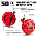 Powerbuilt Heavy-Duty Auto Retracting Air Hose Reels 642228