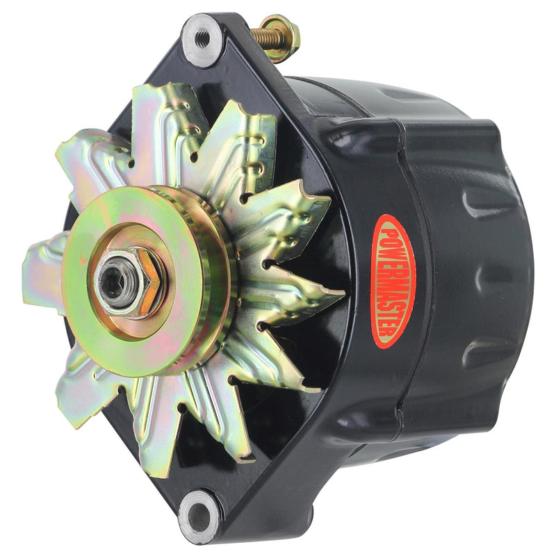 Powermaster 57297 Smooth Look Alternator, 150 Amps - Black Powdercoated