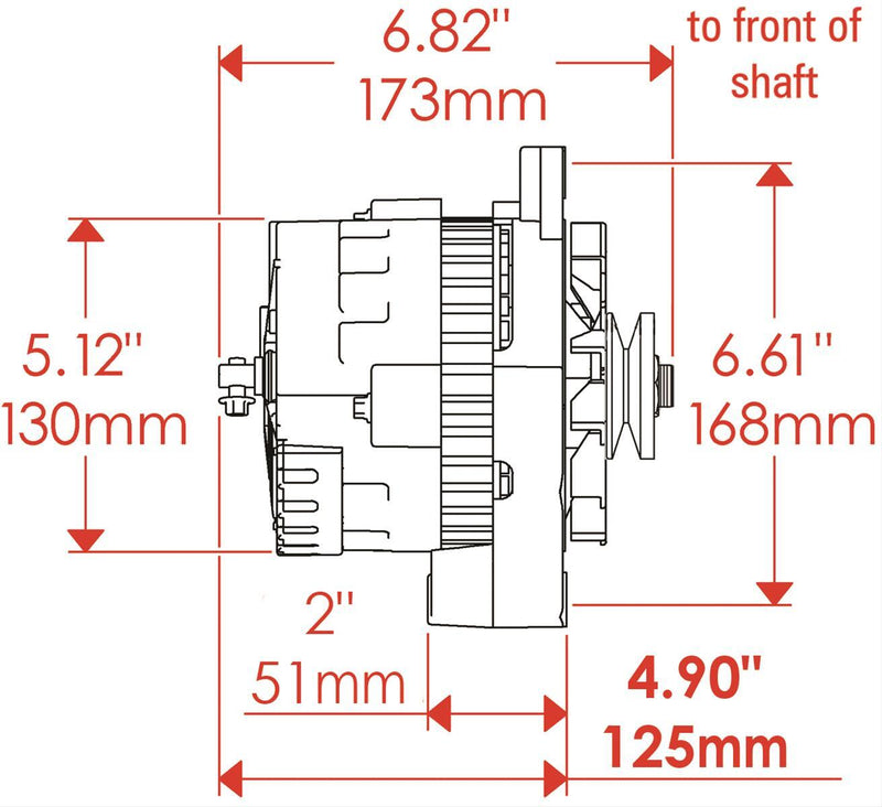 Powermaster Street Alternators 7802