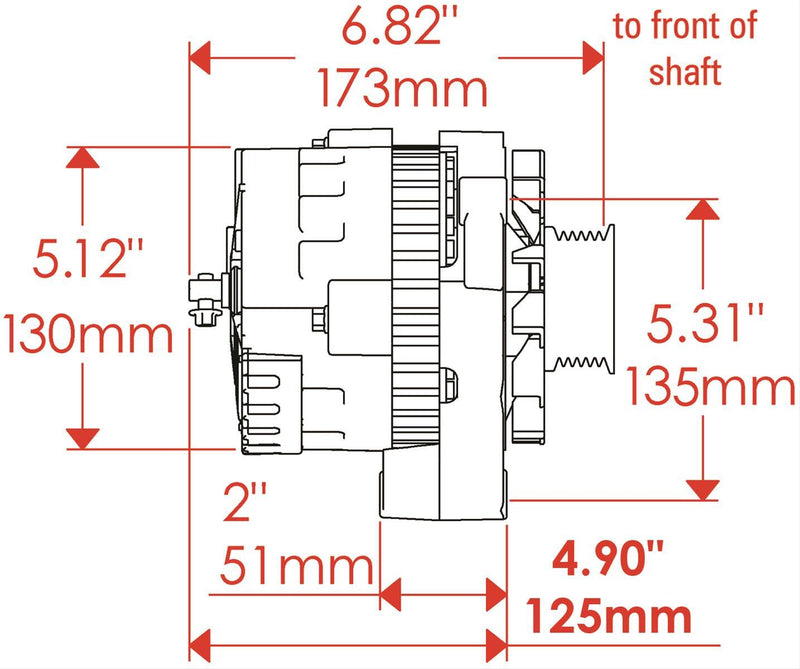 Powermaster Street Alternators 7861