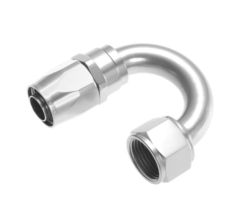 Redhorse Performance 1180-08-5 -08 180 degree female aluminum hose end - clear