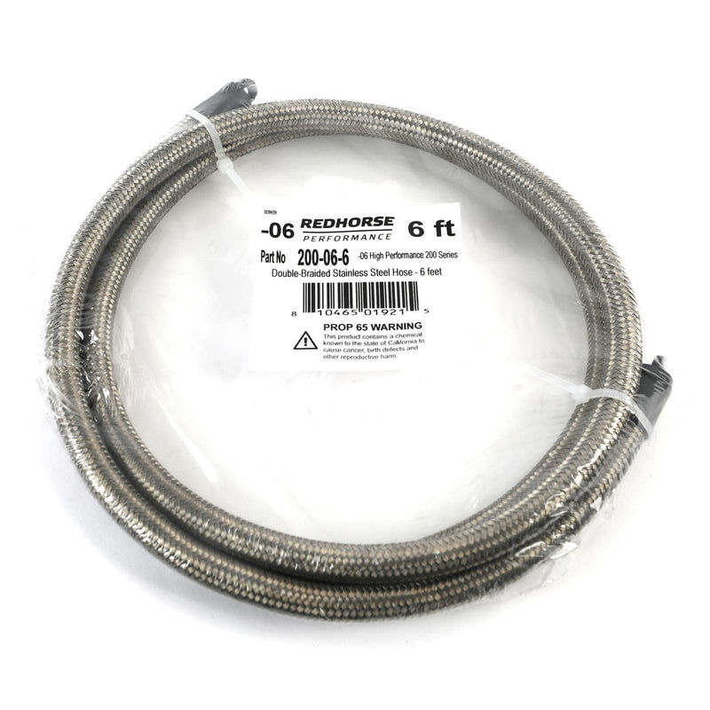 Redhorse Performance 200 Series Standard Stainless Steel Hose 200-06-6
