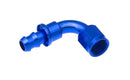 Redhorse Performance 2090-12-1 -12 90 degree AN/JIC hose end push lock - blue