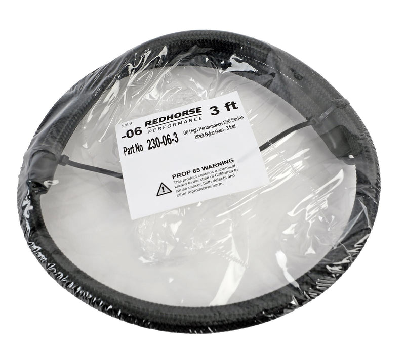 Redhorse Performance 230 Series Black Nylon Braided Hose 230-06-3