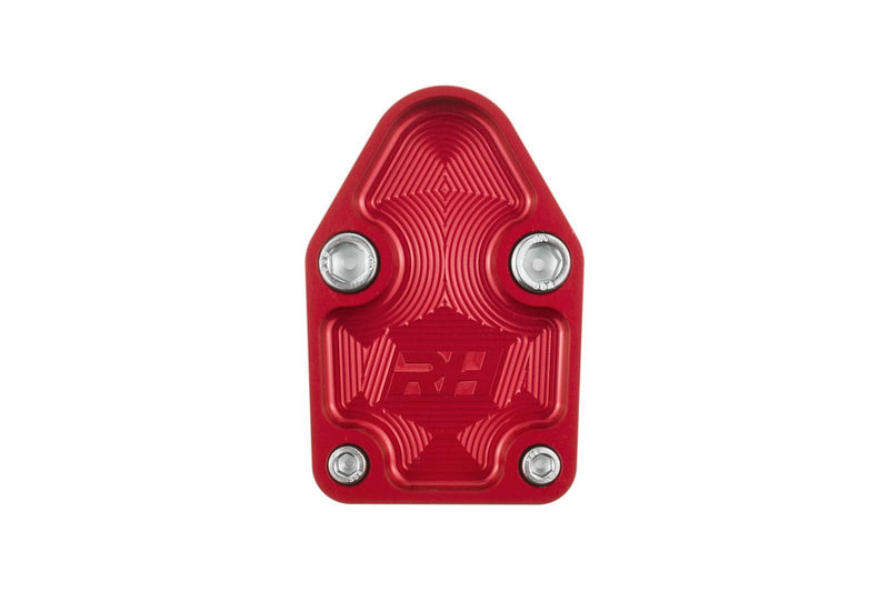 Redhorse Performance 4810-350-3 Aluminum Block-Off Plate for SBC ENGINE - Red