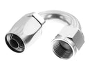 Redhorse Performance 6180-04-5 -04 180 deg female aluminum hose end - non-swivel - clear