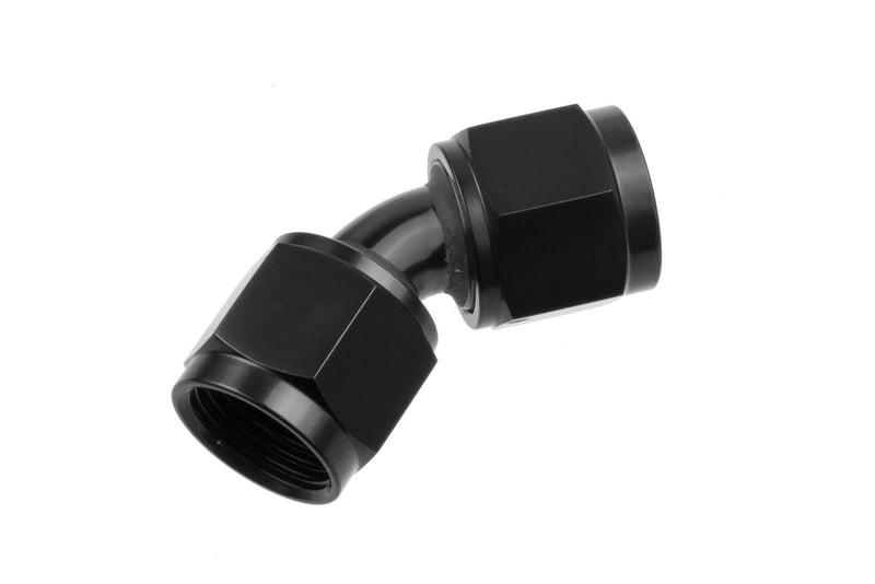Redhorse Performance 8145-04-2 -04 Female to Female AN/JIC Female Swivel Coupling - 45 Degree - Black