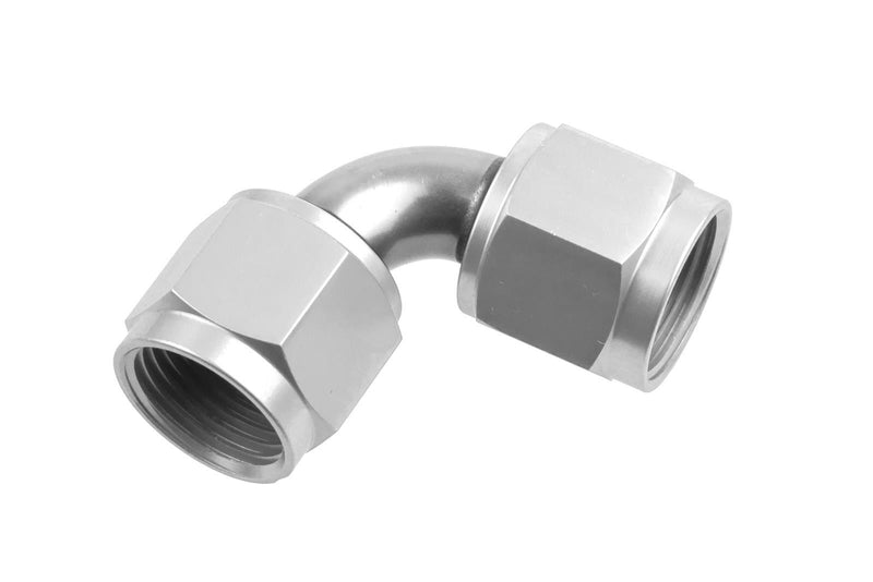 Redhorse Performance 8190-12-5 -12 Female to Female AN/JIC Female Swivel Coupling - 90 Degree - Clear