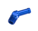 Redhorse Performance 844-12-12-1 -12 (3/4") OD hose nipple to -12 (3/4") NPT male - 45 degree- blue