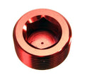 Redhorse Performance 932-06-3 -06 (3/8") NPT hex head pipe plug - red - 2/pkg