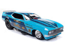Auto World 1:18 Scale 1973 Mustang Blue Max Funny Car Diecast Model