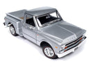 Auto World 1:18 Scale 1968 Chevy C10 Stepside Silver Pickup Truck Diecast Model AW324/06