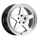 Kansei Wheels K12H KNP Hyper Silver Wheels with Machined Lip K12H-179018+22