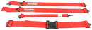 RaceQuip 711011 Race Harness Red Bolt-In - Floor/Roll Bar Mount
