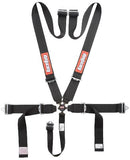 RaceQuip 741001 SFI Race Belt 5Pt Camlock Pd Lap - Sportsman - Black