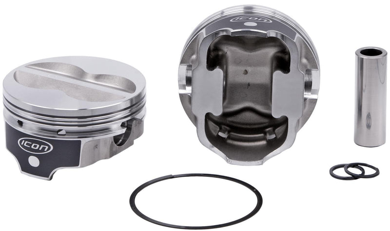 ICON IC9961KTD.030 FHR Piston - Chevy 383, 6.00 Rod, +10cc Flat Top 4V Kit with Rings