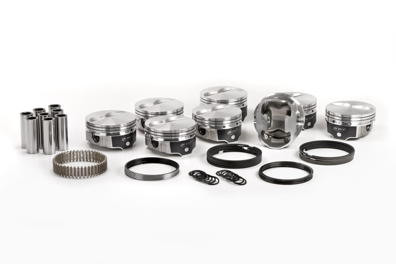 ICON IC9962KTD.060 FHR Piston - Chevy 350, 6.00 Rod, +5cc Flat Top 2V Kit with Rings