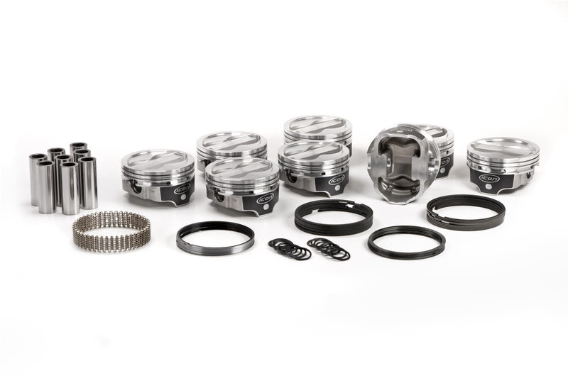 ICON IC9965KTD.060 FHR Piston - Chevy 383, 6.00 Rod, +18cc Dish 4V Kit with Rings