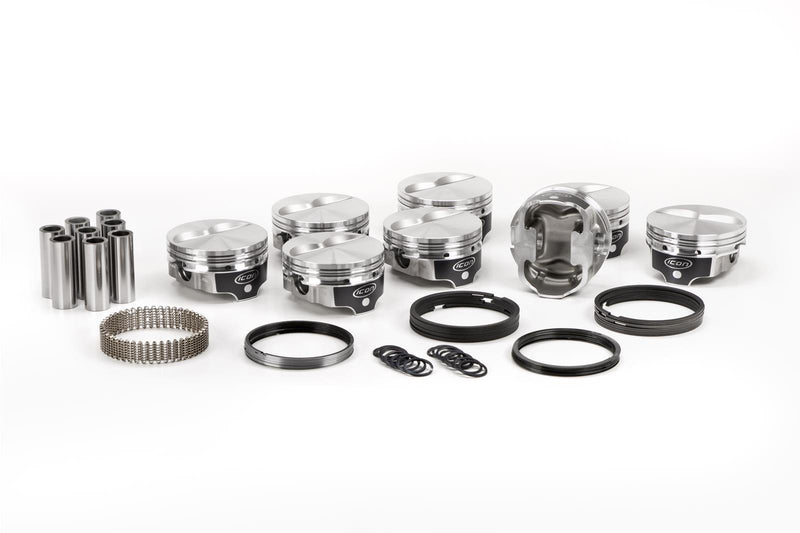 ICON IC9966KTD.060 FHR Piston - Chevy 383, 6.00 Rod, +5cc Flat Top 2V Kit with Rings