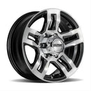 Ultra Wheel 052 Hangout Trailer Clearcoated Gloss Black with Diamond-Cut Face Wheels 052-5665U
