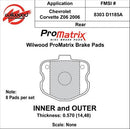 Wilwood ProMatrix Brake Pads 150-D1185K