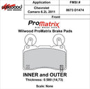 Wilwood ProMatrix Brake Pads 150-D1474K