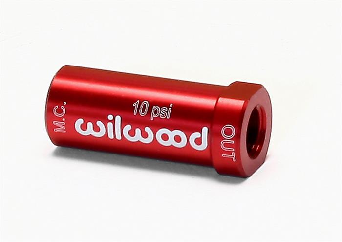 Wilwood 260-13707 Residual Pressure Valve, 10 psi - Red Anodized