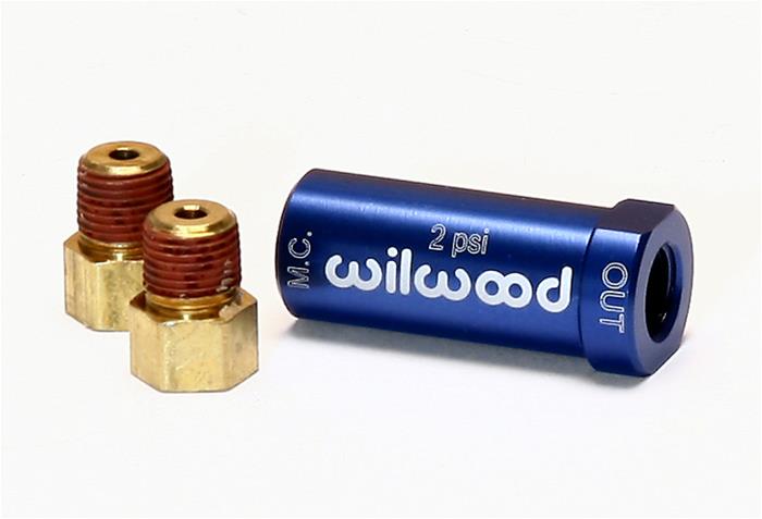 Wilwood 260-13783 Residual Pressure Valve, Blue Anodized - 2 psi