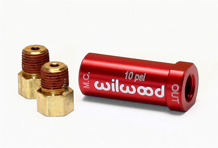 Wilwood 260-13784 Residual Pressure Valve, Red Anodized  -  10 psi
