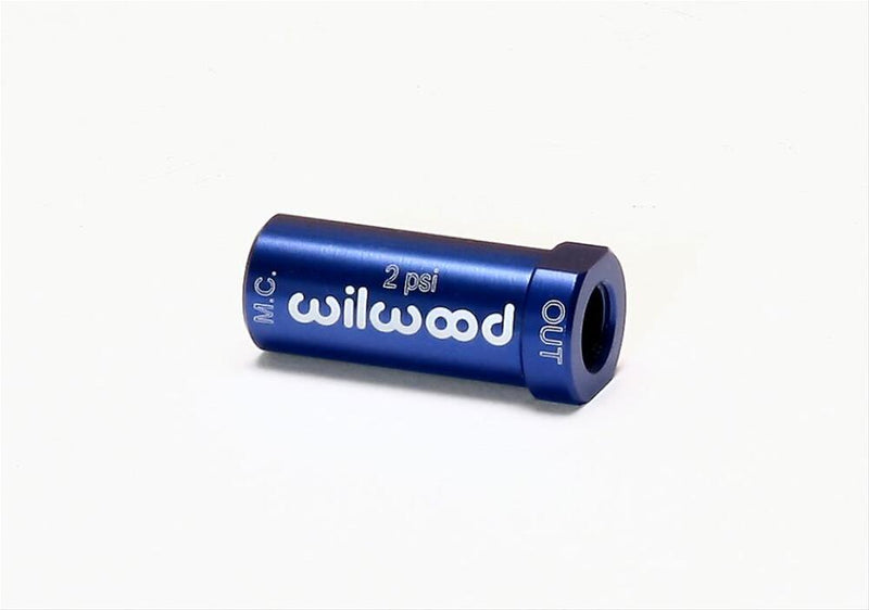 Wilwood 260-13706 Residual Pressure Valve, 2 psi - Blue Anodized