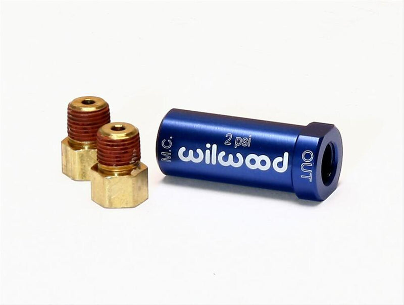 Wilwood 260-13783 Residual Pressure Valve, Blue Anodized - 2 psi