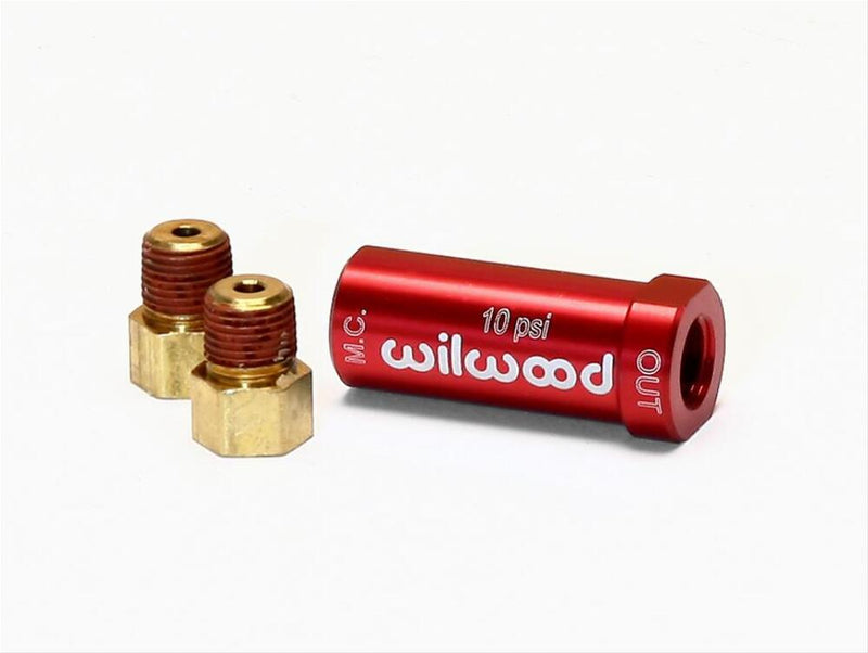Wilwood 260-13784 Residual Pressure Valve, Red Anodized  -  10 psi