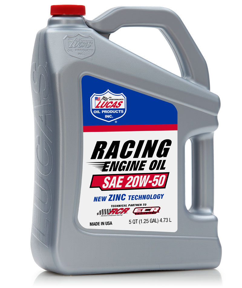 LUCAS OIL 10616 RACING ONLY MOTOR OIL SYNTHETIC SAE 20W-50 - 5 QUART