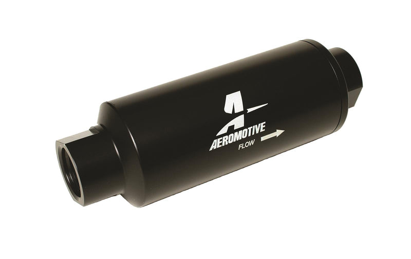 Aeromotive 12341 In-Line Fuel Filter -12AN O-Ring Inlet/Outlet Ports, 10 Micron
