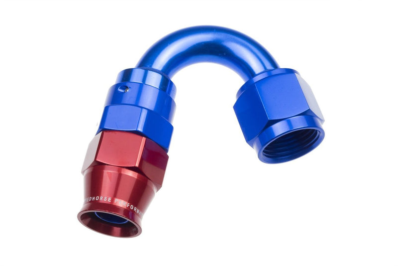 Redhorse Performance 1250-10-1 -10 AN 150 Degree PTFE Reusable  Hose End - Blue