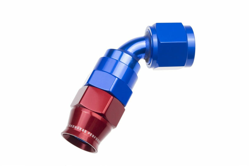 Redhorse Performance 1260-10-1 -10 AN 60 Degree PTFE Reusable  Hose End - Blue