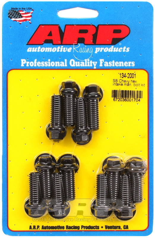 ARP 134-2001 SB Chevy hex intake manifold bolt kit