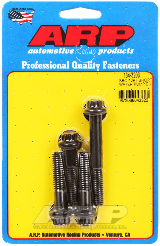 ARP 134-3203 SB Chevy 12pt short water pump bolt kit