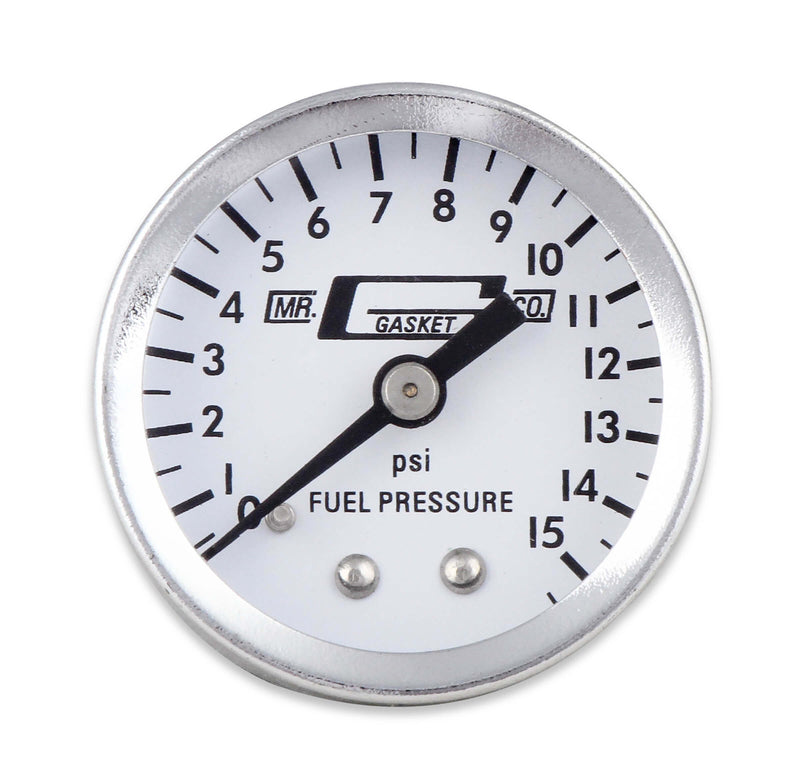Mr. Gasket 1561 Fuel Pressure Gauge - 0-15 PSI - 1/2" Diameter