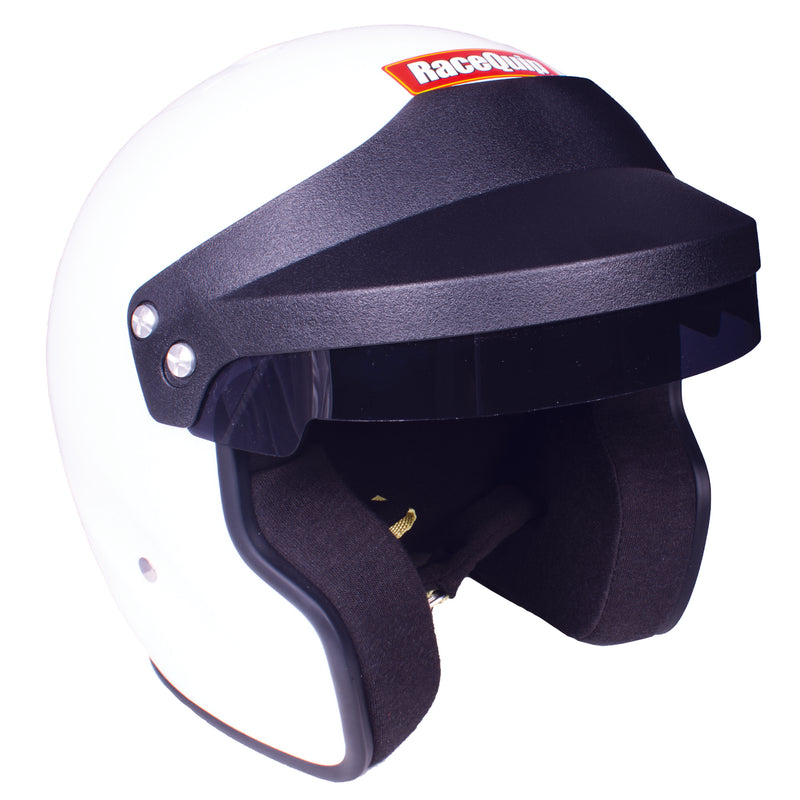 Racequip 256115 OF20 Open Face Helmet Snell SA-2020 Gloss White Large