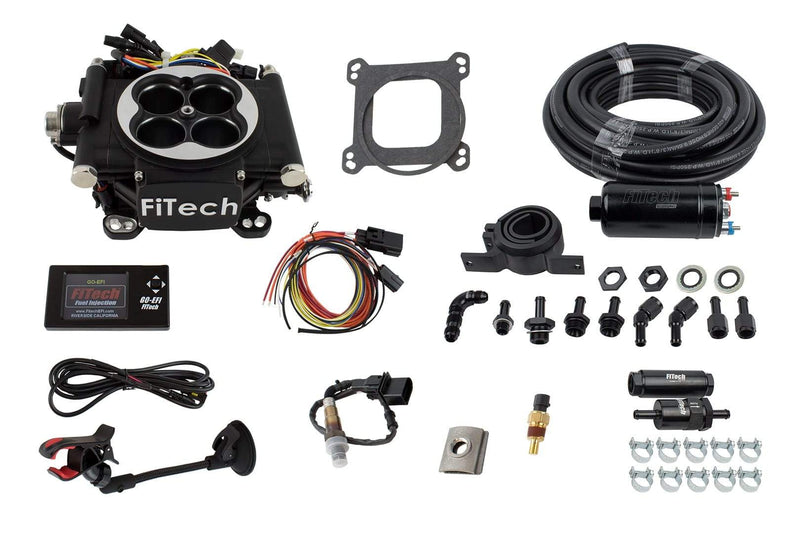 FiTech 31002 Master Kit Go EFI 4 Black + In-Line Fuel Pump