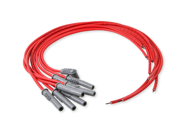 MSD 31189 Super Conductor Spark Plug Wire Set, Multi-Angle Plug, HEI Cap