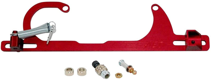 AED 6700R Billet Throttle Cable and Linkage Bracket - Red - Chevy