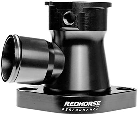 Redhorse Performance 4910-383-20-2 1.25"  Hose Aluminum Filler Neck For All V8 Chevy - Black