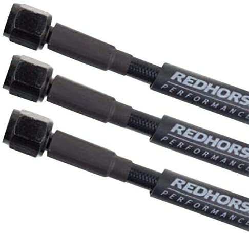 Redhorse Performance 3302-03-24 Straight -3 To Straight -3 24" Pre-Assembled Brake Line - Black